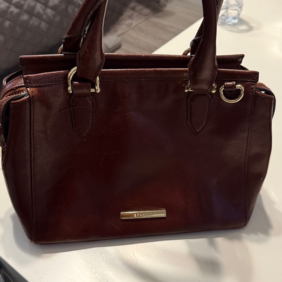 Brahmin Rich Brown Leather Brahmin Mini Schooner leather handbag in brown - Picture 3 of 12